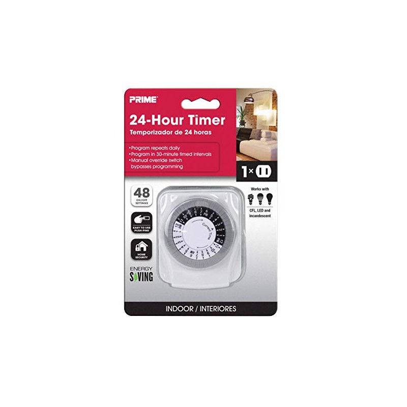 Prime Wire & Cable TNI2412 1-Outlet Push Pin Timer