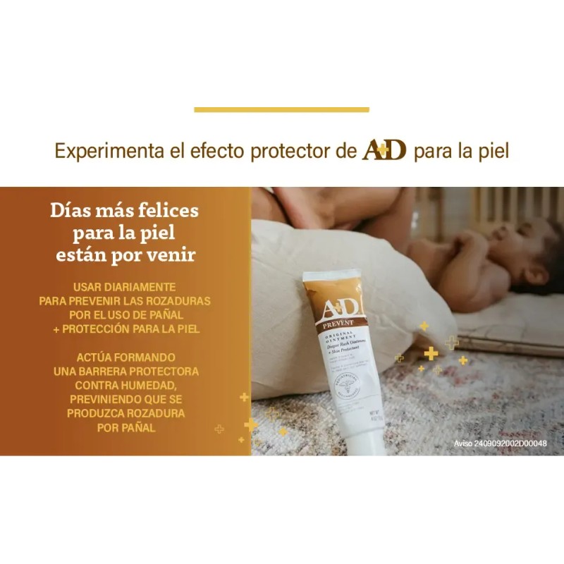 Pomada A+d Prevent: Protección Rozaduras Pañal En Bebé 454g