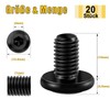 Pack of 20 M6 x 12 screws, flat head screws,