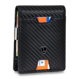 Lederhand Clip Wallet, carbon, S, Contemporary