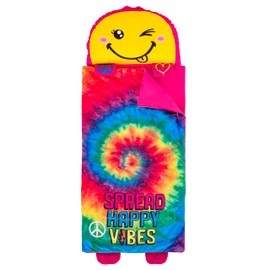 Boys Nap Buddies Tie Dye Girls Preschool Nap Mat, Toddler Sleeping Bag with Pillow for Daycare, Ages 3+