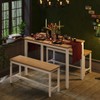 Tatub Dining Table Set for 4, 3-Piece Kitchen Table with