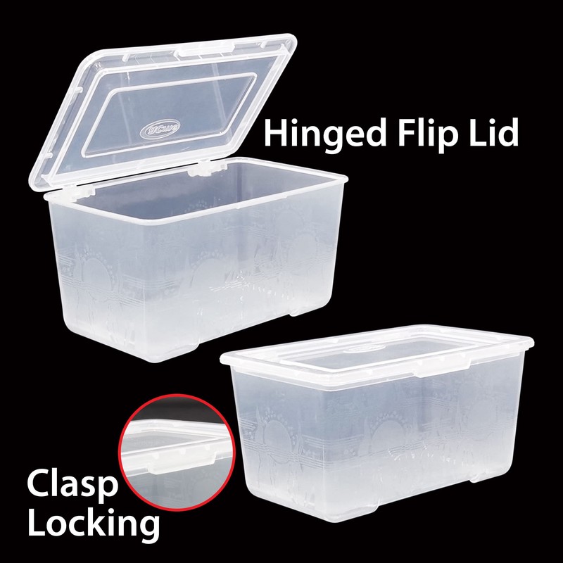ABBAware 6 Pack Storage Boxes with Lids, Mini Storage Box,