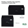 Kingshouse Comoda Cajonera De 5 Cajones Tela Estructura Acero Madera