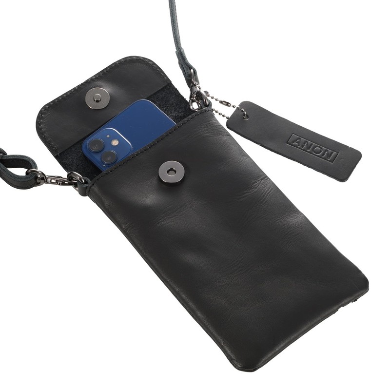 Anon SS-B001 Oiled Leather, Smartphone Shoulder (Smartphone Pochette, Smartphone Pouch,