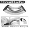 Motoforti 2 Pcs 90 Degree Mandrel Bend Elbow Car Exhaust