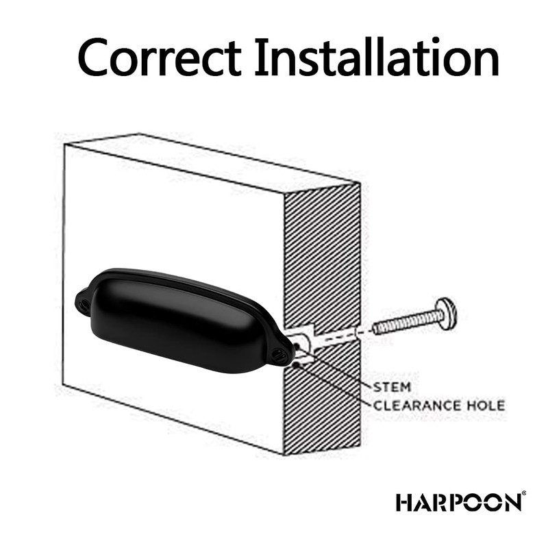 HARPOON 10 Pack Bin Cup Handle Pulls,Vintage Drawer Pulls,Cabinet Hardware,Shell