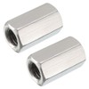 Hex Coupling Nut 2-Pack Silver New M8 M10 M12 M16