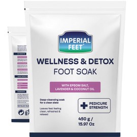 Wellness Detox Foot Soak with Epsom Salt & Lavender – Relaxing Spa Foot Soak for Tired Feet, Stress Relief & Daily Foot Care – Trusted by Professionals Since 2001
