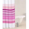 Sabichi Striped Shower Curtain, Raspberry