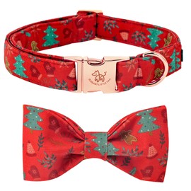Elegant little tail Christmas Dog Collar, Puppy Collar, Dog Collar for Men or Women with Bowknot, Adjustable Soft Bow Tie, Dog Collars for Small Dogs