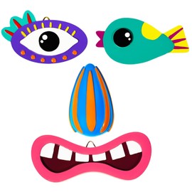 Exasinine Tree Face Decor, 4 Pcs Resin Tree Art with 4 Hooks, Outdoor & Indoor, Nature Cartoon, Modern Contemporary, Entryway Hallway Wall Art