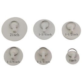 MDXing 6PCS White Rubber Wash Basin Bathtub Stoppers 6 Sizes Sink Plugs Kitchen Drain Plug Suitable for Drains Bathtubs Laundry Sink