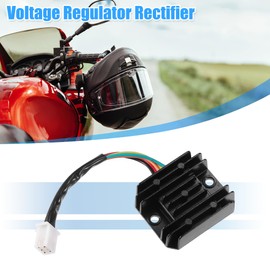 X AUTOHAUX Voltage Regulator Rectifier Replacement for ATV for CG 125cc 200cc 250cc GY6 125cc 150cc 200cc 250cc Metal Plastic Rubber Black 1 Pcs