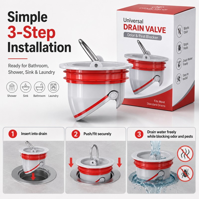 One-Way Floor Drain Cover for Odor Control – PVC Sewer