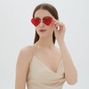 QVKUUT Stylish Irregular Rimless Heart Shape Sunglasses for Party and