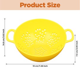 10 Pack 6-inch Mini Plastic Colander, BPA-Free Kitchen Dishwasher Safe Strainer with Double Handles for Berries Vegetables Fruits, 8 Colors