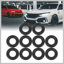 RATCHROLL 10pcs M11 Black Oil Drain Plug Gaskets Replacement for GM 12616850 3536966 Replacement Car Parts