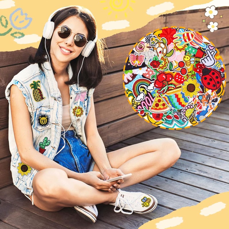 Anpro 65 Piezas Parches para Ropa Termoadhesivos de Niños -