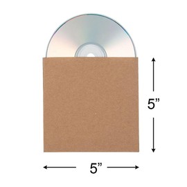 Fun Express Kraft Paper CD Sleeves for Wedding – Eco-Friendly Rustic Design for Invitations Favors Thank You Cards & More – Perfect for Wedding Stationery Keepsakes & DIY Projects – 24 Pieces