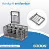 SQOON Dishwasher Basket, Universal Cutlery Basket, Folding Grid Lid, Plastic,