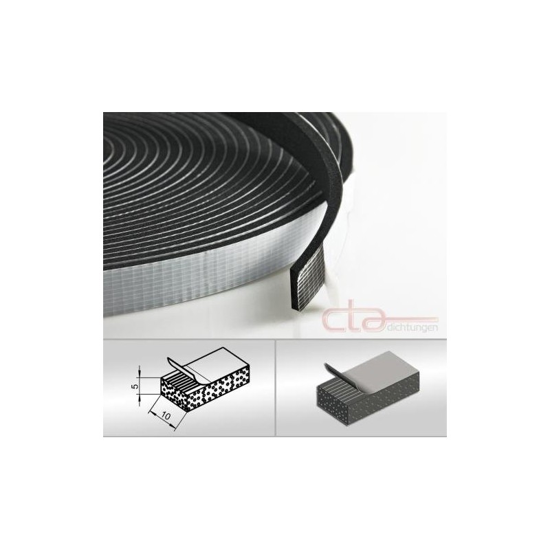 CTA Seals 10 m Roll Foam Rubber 10 x 5
