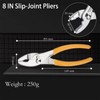 BJDSI 8 in Slip-Joint Pliers,Durability Pliers,Craftsmanship Slip-Joint Pliers,Comfort Slip Joint