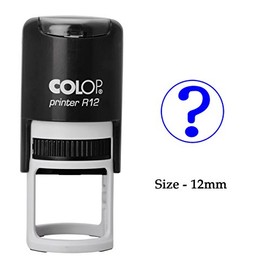 Question Mark Print Plastic Stamp Clear Print For Office Use Colop Self-Inking Stamp
