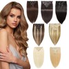 PARAHAIR Clip in Hair Extensions 15" 18" 20" Real Human