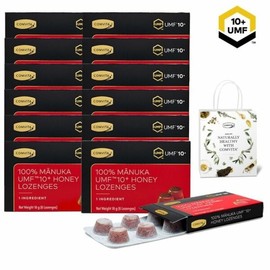 Comvita UMF 10+ Pure Lozenge 6-pack (12 boxes) + shopping bag / 콤비타 UMF 10+ 퓨어로젠지 6입 12박스+쇼핑백