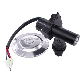 HouYeen Motorcycle Ignition Switch Key Seat Barrel Lock Fuel Gas Cap Kit for Yamaha YBR125 YBR 125 2005-2014