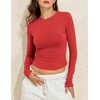 PrettyGuide Women's Basic Long Sleeve Tight Shirts Cute Going Out