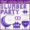 Slumber Party Supplies for Girls Purple, 19 Pieces Pajamas Decorations