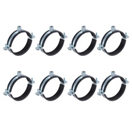 uxcell 8 Pcs Split Ring Pipe Hanger, 90mm/3.5inch Adjustable Pipe Bracket Clamp Wall Ceiling Mount Pipe Strap Support for Plumbing Drainage Pipe Tube