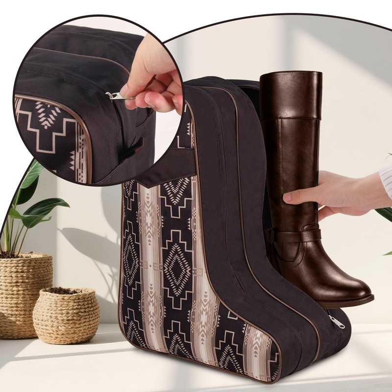 CipherWest Cowgirl West Boot Bag – Western Cowboy Boot Travel