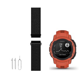 LuxuryJOY Sport Mesh Strap compatible with Garmin Instinct 2X Smartwatch Replacement Bands Quick Release Wristband - 10#, Large