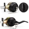 Probrico Oil Rubbed Bronze Exterior Entry Lever and Single Cylinder