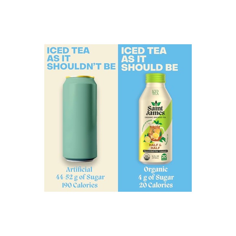Saint James Iced Tea - Organic Black Tea & Lemonade