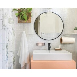 1 Pack Sturdy Steel Pegboard Paper Towel Holder | Hook to Anywhere Standard pegboard | Pegboard Accessory-Hook to Workshop,Garage,Kitchen,Laundry Room,Bathroom etc.