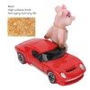 Pig Statue UV Resistant Coating Handcraft Resin Pig Figurine Red