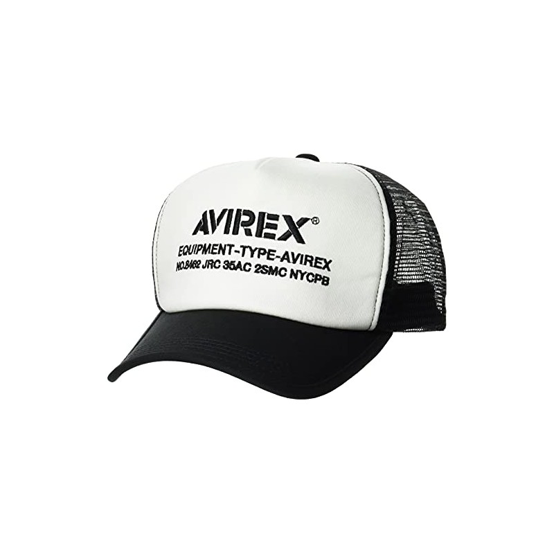 Avirex Men's NUMBERING Cap Mesh Cap, white, 57 to 59
