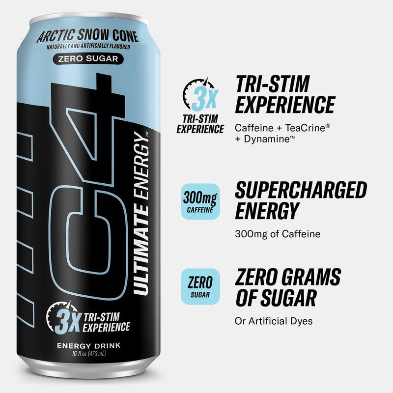 C4 Ultimate Sugar Free Energy Drink 16oz (Pack of 12)