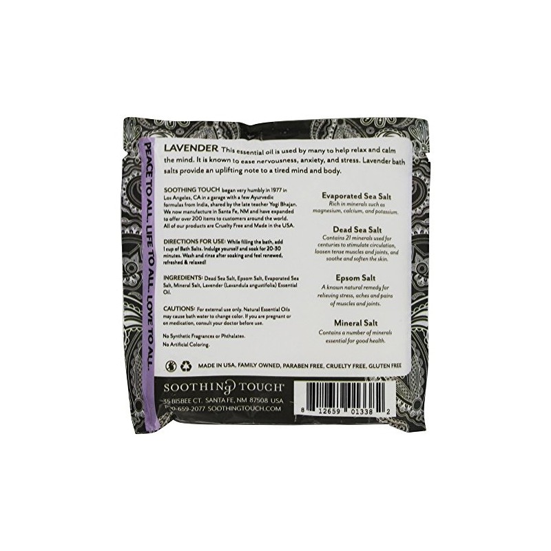 Soothing Touch Bath Salts Pouch, Lavender, 8 Ounce