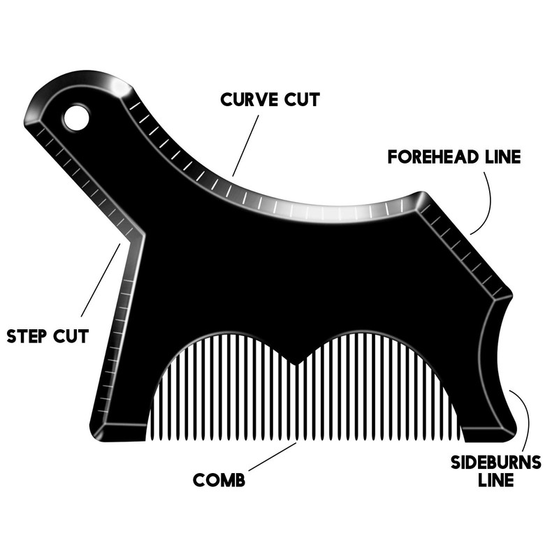 Beard Shaping Stencil Tool, Dikkar Beard Guide Shaper with Built-in