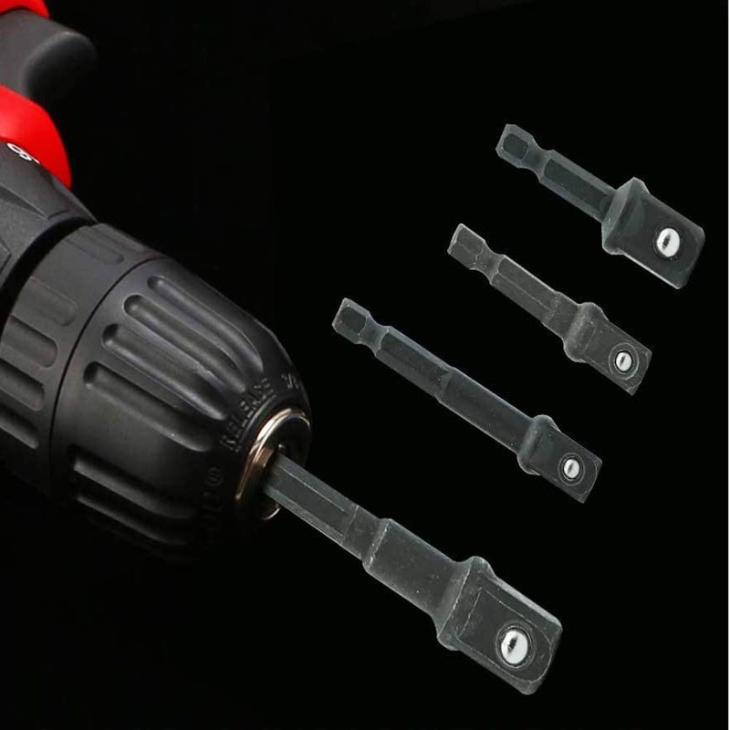 Zohino 3 Pcs Power Drill Impact Grade Socket Adapters Set