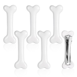 6Pcs Bone Hair Clip, Skull Skeleton HairPins, White Bones Hairpins for Women Girls, Side Hair Clip, Cosplay Costume Decorative Hair Pins Accessories, Dog Bone Alligator Clips
