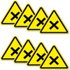 Pack of 8 Warning Stickers 6 x 5 cm Hazardous