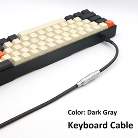 KCSJXF Pro Straight Keyboard Cable, 5 Foot USB A to USB Type C Cable (Dark Gray)