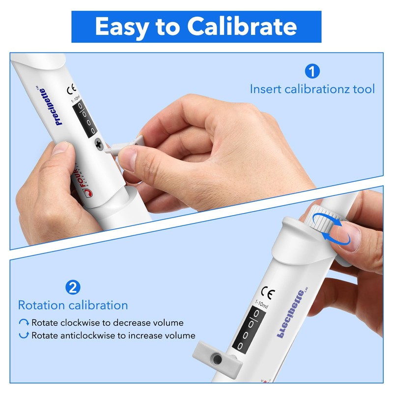 PRECIPETTE Pipette 1-10ml Micropipette Lab Single Channel Pipette High Precision