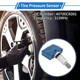 VekAuto 4 Pc Tire Pressure Sensor for Nissan TITAN 2004-2007 Durable Metal Blue Inner TPMS Sensor